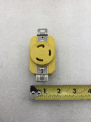 Marinco 305CRR 30 Amp 125 VAC Locking Marine Grade Receptacle in Yellow