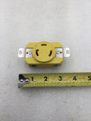 Marinco 305CRR 30 Amp 125 VAC Locking Marine Grade Receptacle in Yellow