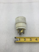 Bryant Nylon 20 Amp 120/208 VAC Turn & Pull 4 Prong Male Plug