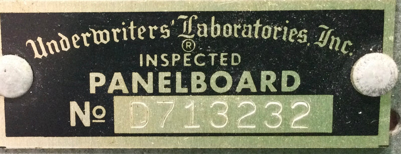 Walker 10-3W 600 Amp 115/230V Panel Board