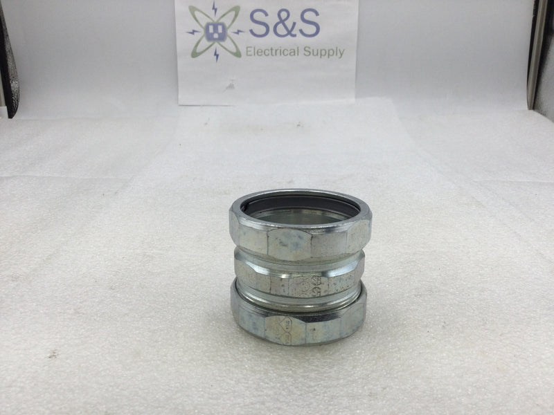 Bridgeport 265-US 2" Steel EMT Concrete Tight Compression Coupling