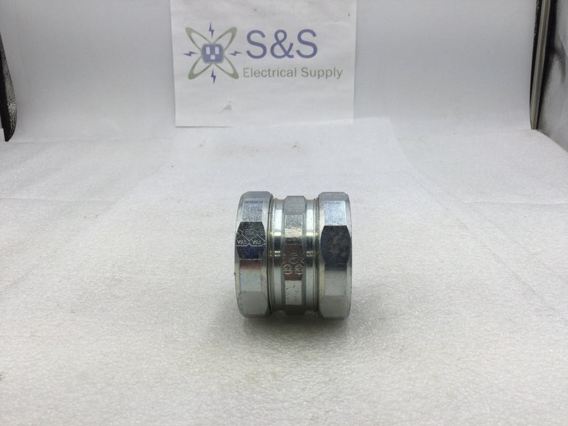 Bridgeport 265-US 2" Steel EMT Concrete Tight Compression Coupling