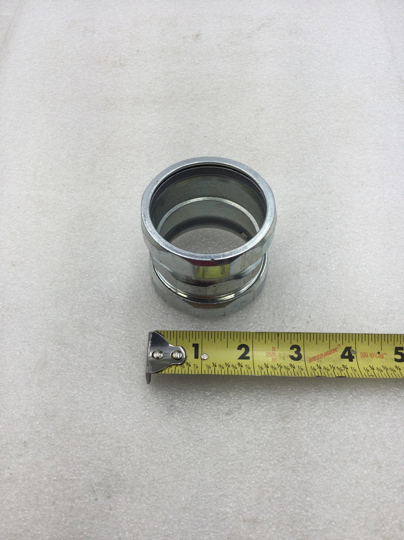 Bridgeport 265-US 2" Steel EMT Concrete Tight Compression Coupling