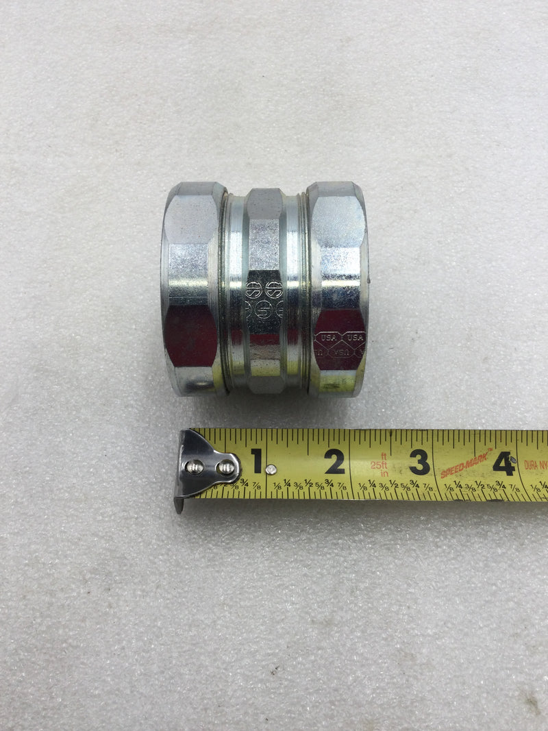Bridgeport 265-US 2" Steel EMT Concrete Tight Compression Coupling