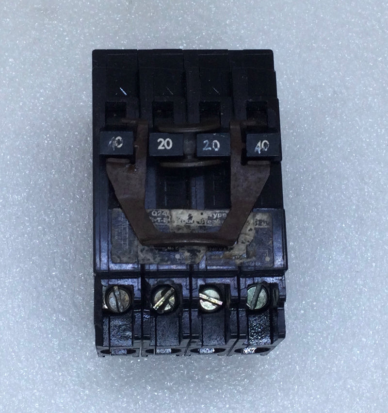 ITE/Siemens Q24020 40/20 Amp 4 Pole 240V Quad Breaker - Cosmetic Flaw