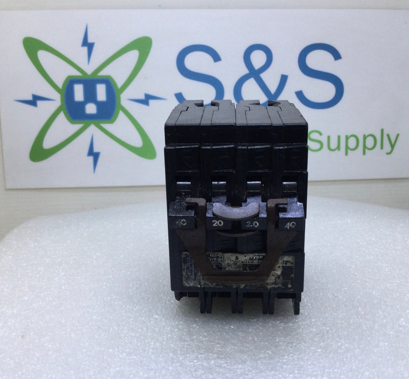 ITE/Siemens Q24020 40/20 Amp 4 Pole 240V Quad Breaker - Cosmetic Flaw