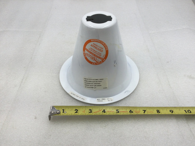 Lot of 4 Cooper Lighting Lumark ERT712 6" Halo Surface Mount Reflector Trim for Incandescent Lamps