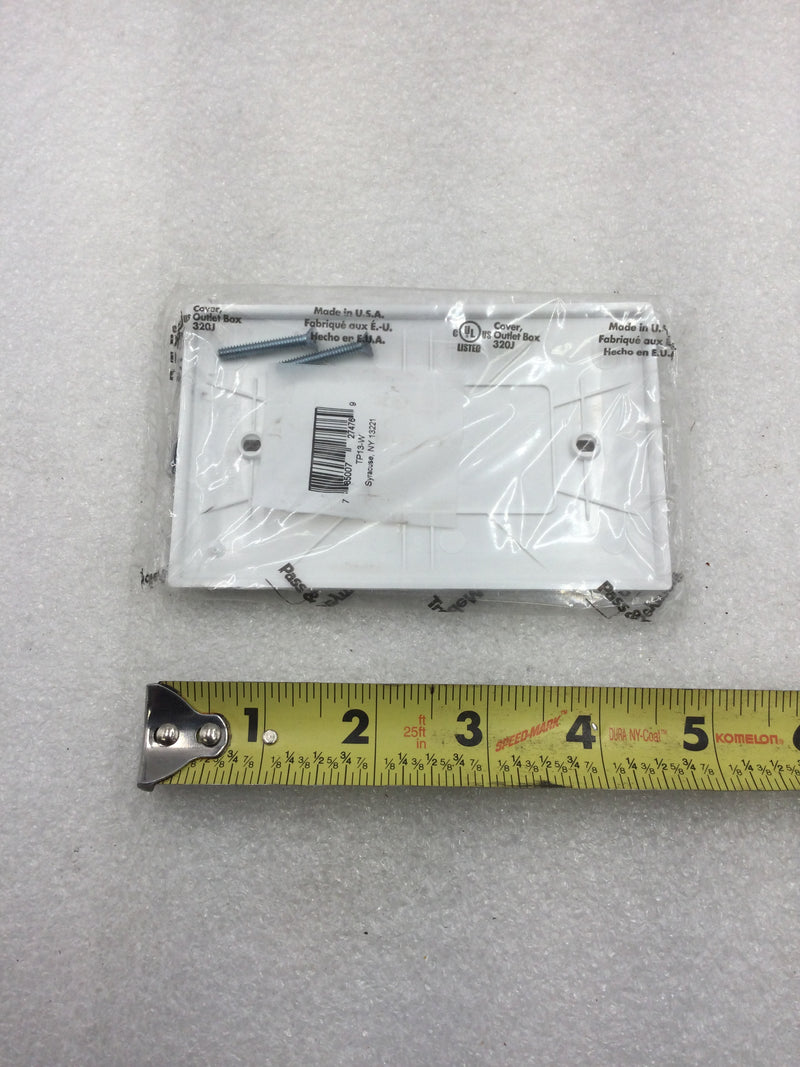 Pass & Seymour/Legrand TP13-W Single Gang White Blank Wall Plate