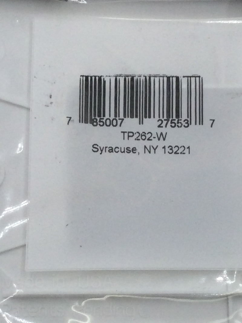 Pass & Seymour/Legrand TP262-W Double Gang White Decora Device Plate