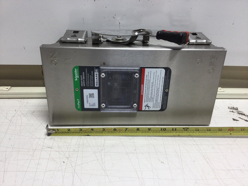 Square D VH221DSGL 30 AMP Heavy Duty Fusible Safety Switch 240 VAC in Nema 4X Enclosure