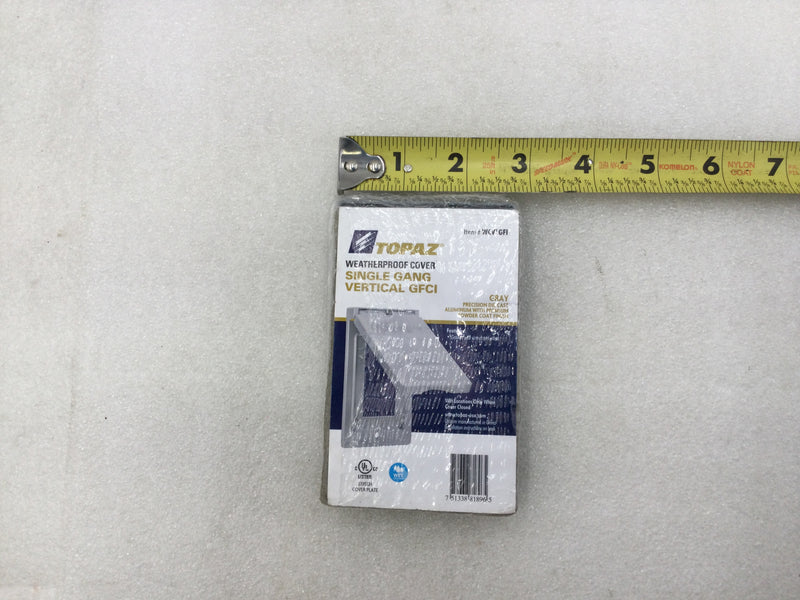 Topaz WCV1GFI Single Gang Vertical GFCI Weatherproof Cover 4 5/8" x 2 3/4"