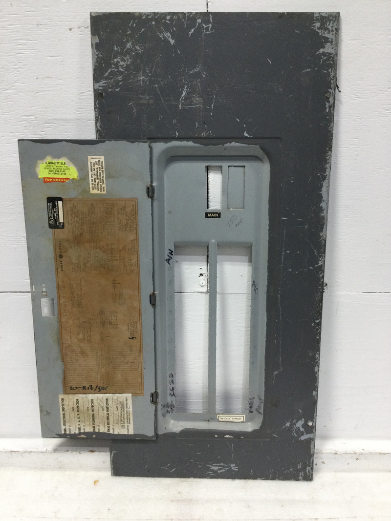 GE TM2415W 30 Spaces Panel Door w/Main Only 30 1/2" x 14 1/2" - Missing Handle