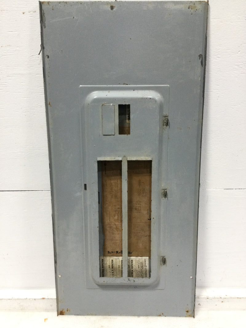 GE TM2415W 30 Spaces Panel Door w/Main Only 30 1/2" x 14 1/2" - Missing Handle