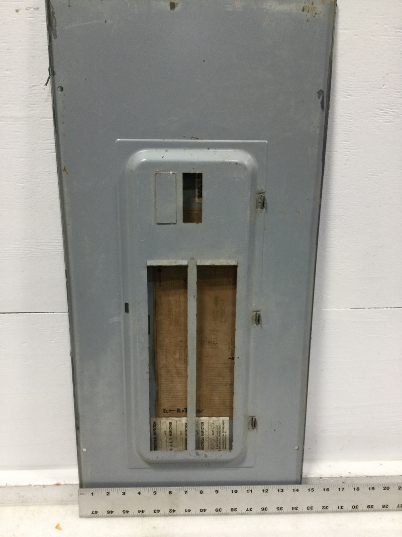 GE TM2415W 30 Spaces Panel Door w/Main Only 30 1/2" x 14 1/2" - Missing Handle