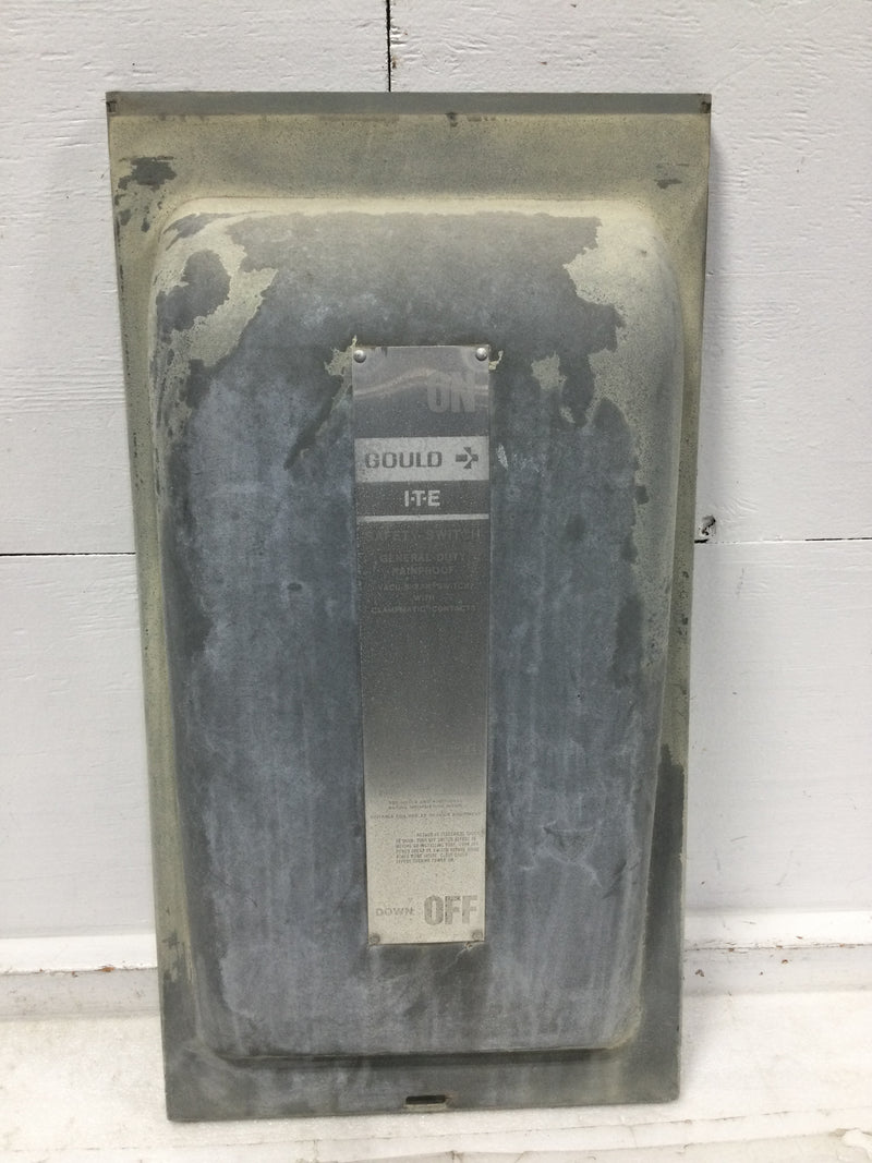 Gould NR324 200 Amp 240V Safety Switch Cover Only 24" x 13"