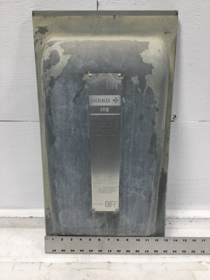 Gould NR324 200 Amp 240V Safety Switch Cover Only 24" x 13"