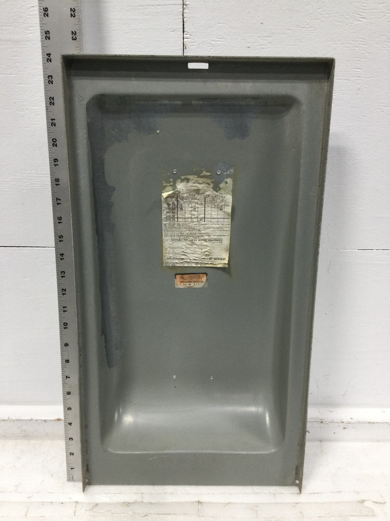 Gould NR324 200 Amp 240V Safety Switch Cover Only 24" x 13"