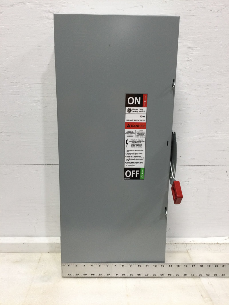 GE THN3364 200 AMP 600 VAC Heavy Duty Safety Switch Non Fusible