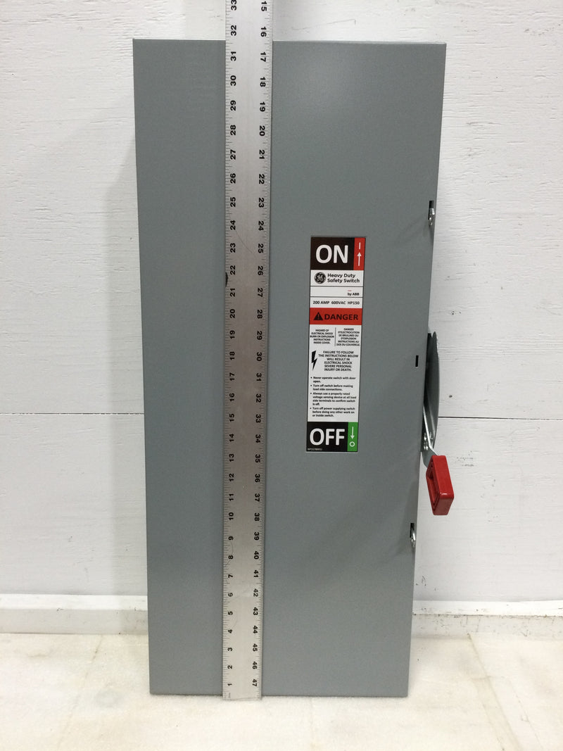 GE THN3364 200 AMP 600 VAC Heavy Duty Safety Switch Non Fusible
