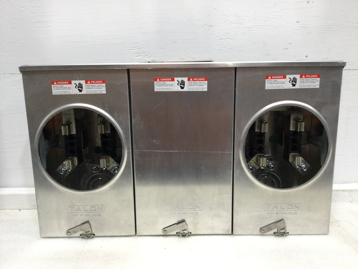 Siemens UA2736-ZGF 200A Ringless Type Meter Socket - 2 Meter Positions