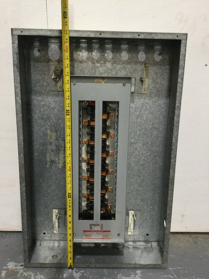 GE General Electric 100 Amp 120/208v 3 Phase 4 Wire Panelboard Enclosure Type NLAB Dead Front 34.5" x 22.25"