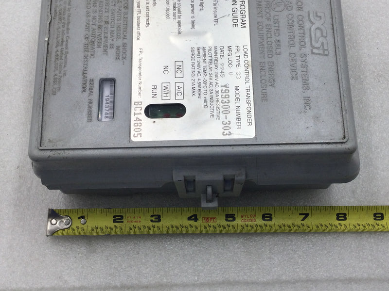 DCSI Y99300-303 30 Amp 240V FPL Type 33 Load Center Control Transponder