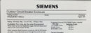 Siemens W0202MB1150CU Outdoor Circuit Breaker Enclosure Cover Only 8.5" X 20"