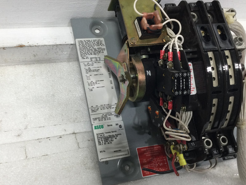 Asco D00300020200F1XF 200 Amp Single Phase 240V Automatic Transfer Switch