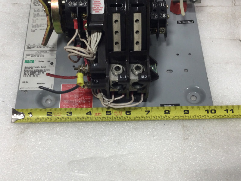 Asco D00300020200F1XF 200 Amp Single Phase 240V Automatic Transfer Switch