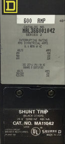 Square D MAL36600 600 Amp 3 Pole 600 VAC Thermal-Magnetic Circuit Breaker