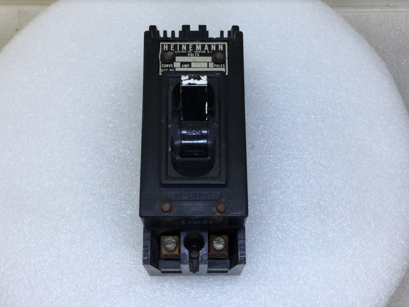 Heinemann 2263 2 Amp 2 Pole 250V Circuit Breaker - Cosmetic Flaw