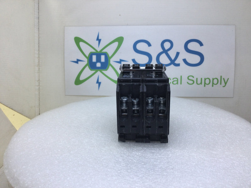 Eaton BR430 DNPL230230 Quad 2 Pole 30 Amp 240V Circuit Breaker - Cosmetic Flaw