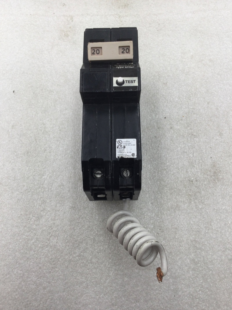 Eaton/Cutler-Hammer CHN220GF 20 Amp 2 Pole 120/240 VAC GFCI Circuit Breaker