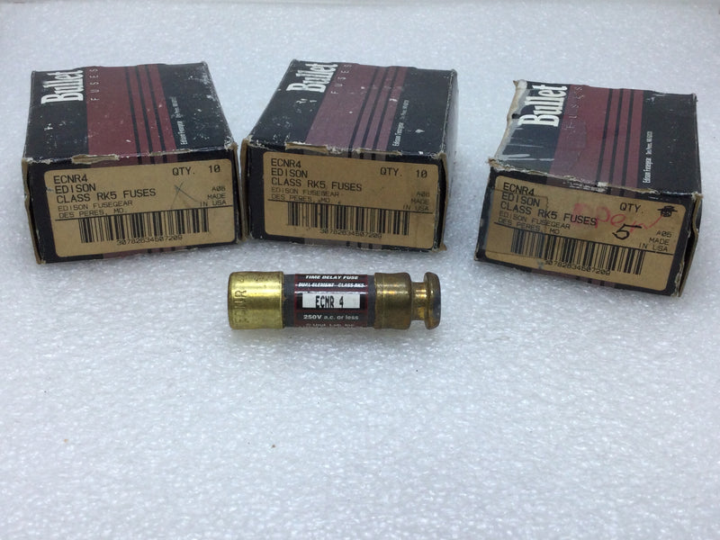 Edison/Bullet ECNR 4 4Amp 250V or Less Dual Element Time Delay Class RK5