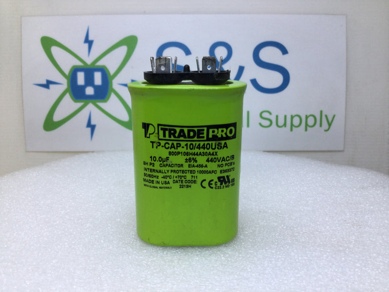 Trade Pro TP-CAP-10/440USA 10MFD +/-6% 440V 50/60Hz Capacitor