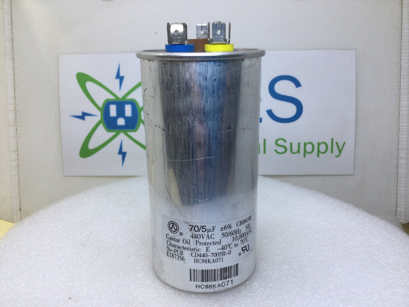 Tongfeng CD440-7005R-0 70/5uf+/-6% 440v 50/60Hz CBB65B Capacitor