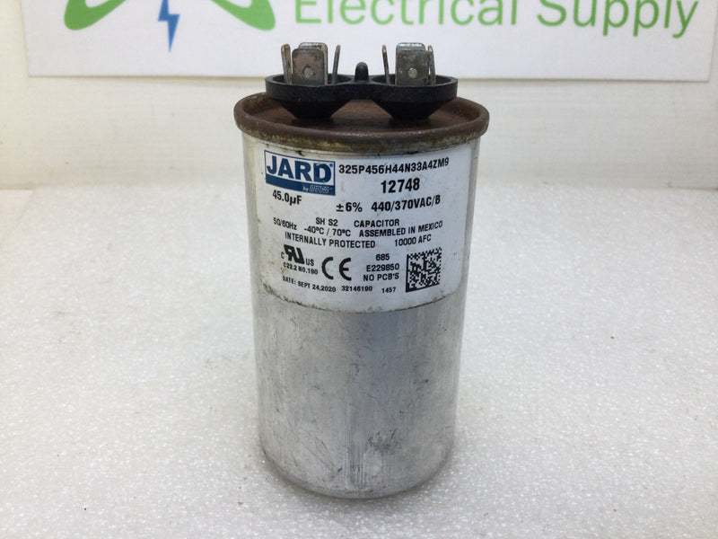 Jard 12748 45MFD +/-6% 440/370VAC 50/60hz Capacitor