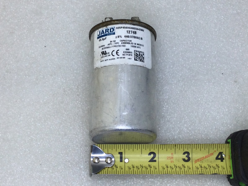 Jard 12748 45MFD +/-6% 440/370VAC 50/60hz Capacitor