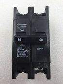 Cutler-Hammer QCD2060 60 Amp 2 Pole Feed Thru Circuit Breaker Din Rail Mt - Flaw