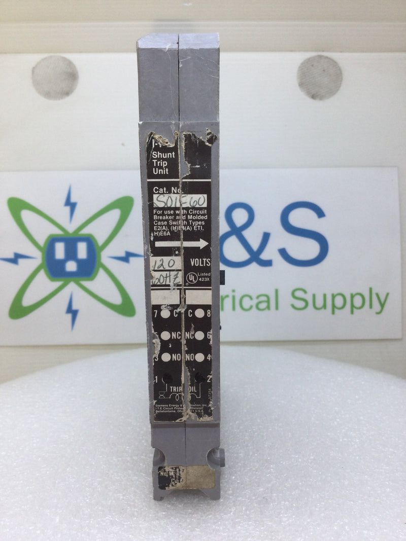 Siemens S01E60 120V Shunt Trip Unit