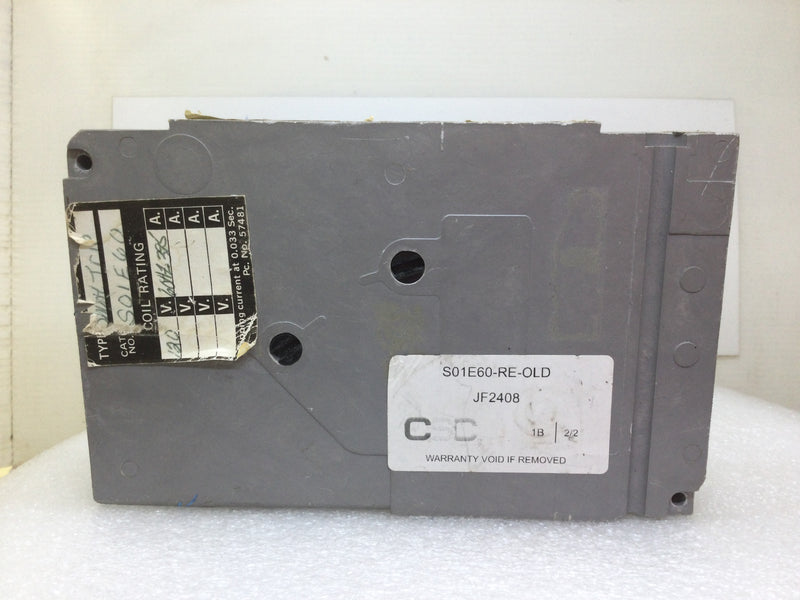Siemens S01E60 120V Shunt Trip Unit