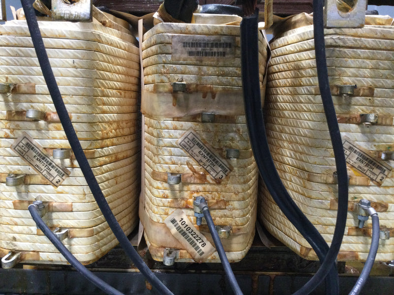 Square D EXN75T3H Transformer, dry type, DOE 2016, 75kVA, 3 phase, 480V delta primary, 208Y/120V secondary, 20M, 150C rise