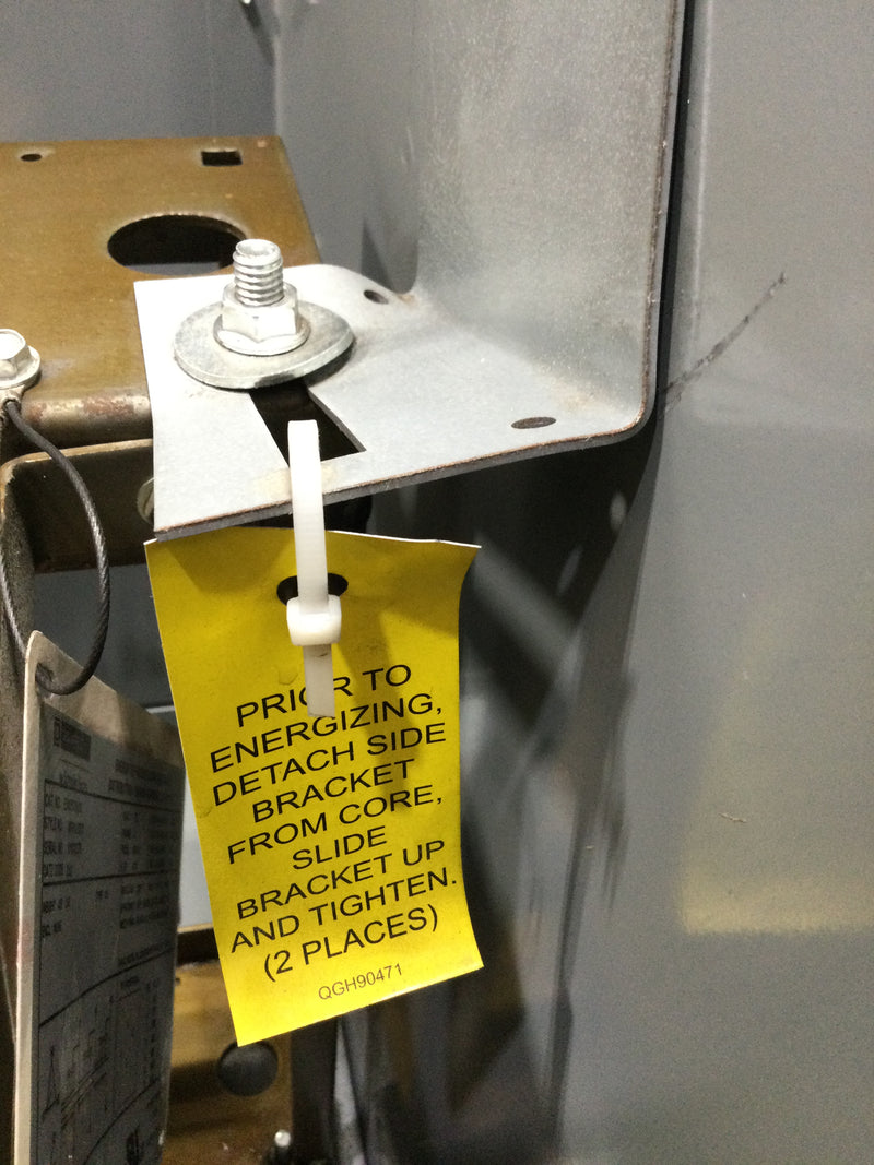 Square D EXN75T3H Transformer, dry type, DOE 2016, 75kVA, 3 phase, 480V delta primary, 208Y/120V secondary, 20M, 150C rise