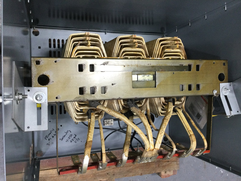 Square D EXN75T3H Transformer, dry type, DOE 2016, 75kVA, 3 phase, 480V delta primary, 208Y/120V secondary, 20M, 150C rise