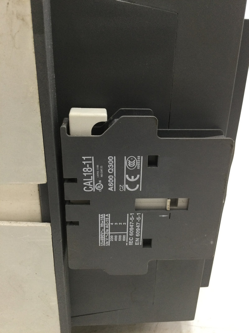 ABB A260-30 AC Non Reversing IEC Contactor 3 Pole 480V Coil