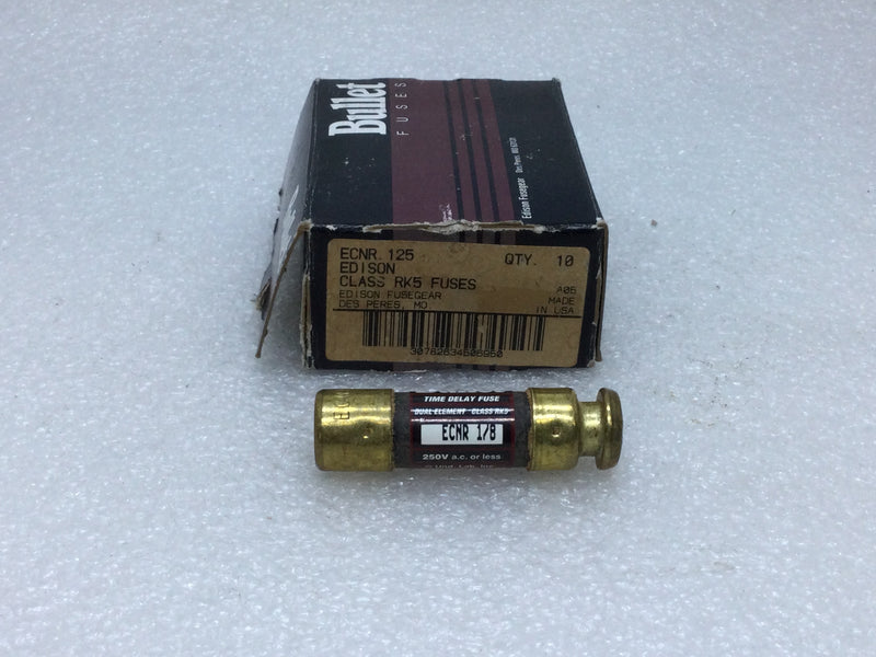 Edison/Bullet ECNR 1/8 1/8Amp 250V or Less Dual Element Time Delay Class RK5