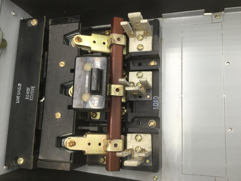 GE General Electric THFP364 200 Amp 600v 250VDC Type QMR Fusible Panelboard Switch Nema 1 Enclosure w/o Hardware