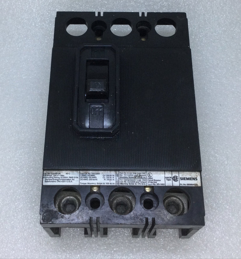 Siemens/ITE QJ23B125 125 Amp 3 Pole 120/240V Circuit Breaker