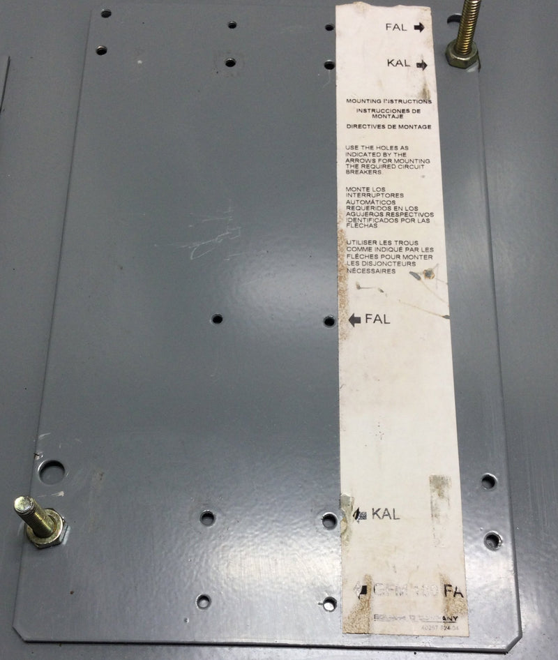 Square D KA225RB Nema 3R Enclosure 225 Amp 600 VAC Max Circuit Breaker Enclosure Type KA or FA