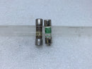 (Lot of 2) Cooper Bussmann CC-Tron FNQ-R 10/ Bussmann Limitron KTK 10 10 Amp 600V Fast Acting Time Delay Fuse Current Limiting Class CC